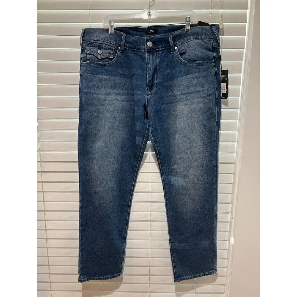 True Religion‎ Geno Relaxed Slim Mens Jeans Size 40x32 Medium Wash Blue Denim